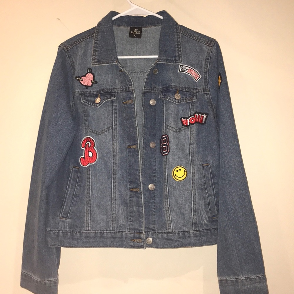 Patched jean jacket